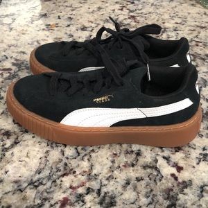 Puma suede shoes.